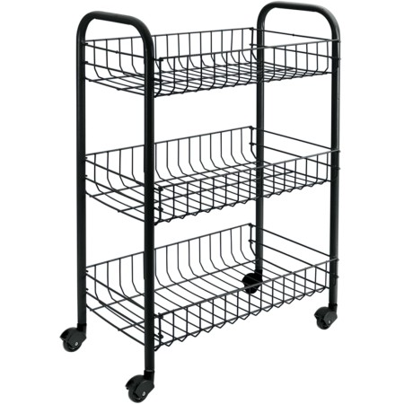 Metaltex Küchenwagen mit 3 Körben Siena schwarz von , Küchen- und Speisewagen - Ref: Foro24-430398, Preis: 30,86 €, Rabatt: %