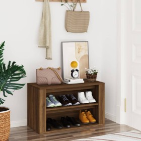 Shoe cabinet made of brown oak plywood, measuring 75x35x45 cm. by , Shoe racks and shoe organizers - Ref: Foro24-816903, Pric...
