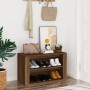 Mueble zapatero madera contrachapada marrón roble 75x35x45 cm de , Zapateros y organizadores de calzado - Ref: Foro24-816903,...