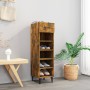 Schuhschrank aus geräucherter Eichen-Sperrholz 30x35x105 cm. von , Schuhregale und Schuhorganisatoren - Ref: Foro24-817564, P...