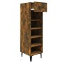 Schuhschrank aus geräucherter Eichen-Sperrholz 30x35x105 cm. von , Schuhregale und Schuhorganisatoren - Ref: Foro24-817564, P...