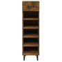 Schuhschrank aus geräucherter Eichen-Sperrholz 30x35x105 cm. von , Schuhregale und Schuhorganisatoren - Ref: Foro24-817564, P...