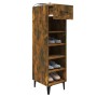 Schuhschrank aus geräucherter Eichen-Sperrholz 30x35x105 cm. von , Schuhregale und Schuhorganisatoren - Ref: Foro24-817564, P...