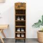 Schuhschrank aus geräucherter Eichen-Sperrholz 30x35x105 cm. von , Schuhregale und Schuhorganisatoren - Ref: Foro24-817564, P...