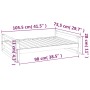Bett für Hunde aus massiver Kiefer in Grau, 105,5x75,5x28 cm. von , Betten für Hunde - Ref: Foro24-821489, Preis: 91,02 €, Ra...