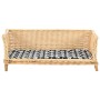Dog basket with natural willow cushion 90x54x35 cm by , Beds for dogs - Ref: Foro24-170775, Price: 128,72 €, Discount: %