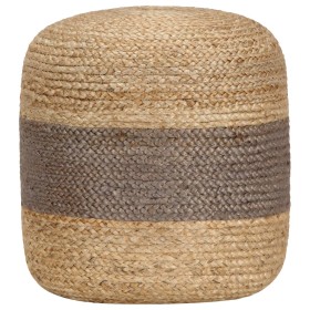 Puf hecho a mano gris 40x45 cm yute de , Otomanas - Ref: Foro24-248077, Precio: 69,08 €, Descuento: %