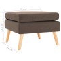 Brown fabric footrest by , Ottomans - Ref: Foro24-288735, Price: 73,89 €, Discount: %