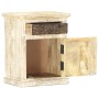 Massiver Nachttisch aus weißem Mangoholz 40x30x50 cm von , Nachttische - Ref: Foro24-285896, Preis: 109,38 €, Rabatt: %