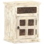 Massiver Nachttisch aus weißem Mangoholz 40x30x50 cm von , Nachttische - Ref: Foro24-285896, Preis: 109,38 €, Rabatt: %