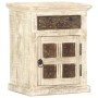 Massiver Nachttisch aus weißem Mangoholz 40x30x50 cm von , Nachttische - Ref: Foro24-285896, Preis: 109,38 €, Rabatt: %