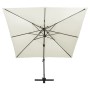 Garden cantilever umbrella with double cover sand 300x300 cm by , Umbrellas - Ref: Foro24-312368, Price: 302,08 €, Discount: %