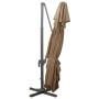 Garden cantilever umbrella with double taupe cover 400x300 cm by , Umbrellas - Ref: Foro24-312375, Price: 385,01 €, Discount: %