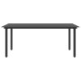 Mesa de comedor para jardín acero y vidrio negro 190x90x74 cm de , Mesas de jardín - Ref: Foro24-313111, Precio: 226,58 €