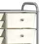 Tragbarer XXL-Aufbewahrungswagen mit 15 weißen Kunststoffschubladen. von , Lastenstapler - Ref: Foro24-320408, Preis: 131,32 ...