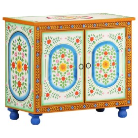Aparador de madera maciza de mango pintado a mano 70x35x60 cm de , Aparadores - Ref: Foro24-321665, Precio: 193,99 €, Descuen...
