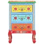 Mesita de noche pintada a mano madera maciza mango 40x30x60 cm de , Mesitas de noche - Ref: Foro24-321667, Precio: 129,13 €, ...