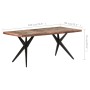 Massiver Esstisch aus recyceltem Holz 180x90x76 cm von , Küchen- und Esstische - Ref: Foro24-323570, Preis: 326,57 €, Rabatt: %