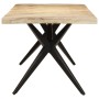 Mesa de comedor madera de mango rugosa 200x90x76 cm de , Mesas de cocina y de comedor - Ref: Foro24-323572, Precio: 378,60 €,...