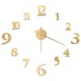 Reloj 3D de pared con diseño moderno dorado 100 cm XXL de , Relojes de pared - Ref: Foro24-325151, Precio: 25,80 €, Descuento: %