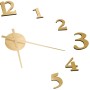Reloj 3D de pared con diseño moderno dorado 100 cm XXL de , Relojes de pared - Ref: Foro24-325151, Precio: 25,80 €, Descuento: %