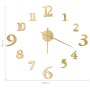 Reloj 3D de pared con diseño moderno dorado 100 cm XXL de , Relojes de pared - Ref: Foro24-325151, Precio: 25,80 €, Descuento: %