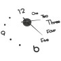 3D wall clock with modern black design 100 cm XXL by , Wall clocks - Ref: Foro24-325153, Price: 20,92 €, Discount: %