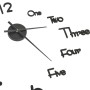 3D wall clock with modern black design 100 cm XXL by , Wall clocks - Ref: Foro24-325153, Price: 20,92 €, Discount: %