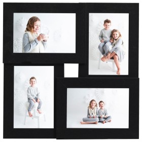 Marco de fotos collage para foto de 4x (13x18 cm) negro MDF de , Marcos para fotos - Ref: Foro24-332775, Precio: 18,89 €, Des...
