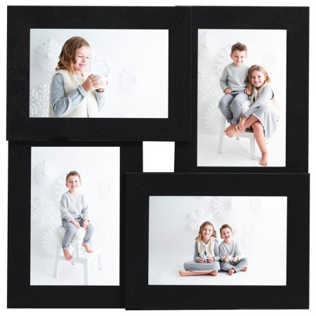 Fotocollage-Rahmen für 4 Fotos (13x18 cm) in Schwarz aus MDF. von , Bilderrahmen - Ref: Foro24-332775, Preis: 18,89 €, Rabatt: %