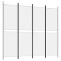 Vierfach-Panel-Raumteiler aus weißem Stoff, 200x180 cm. von , Raumteiler - Ref: Foro24-350214, Preis: 43,51 €, Rabatt: %
