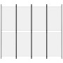 Vierfach-Panel-Raumteiler aus weißem Stoff, 200x180 cm. von , Raumteiler - Ref: Foro24-350214, Preis: 43,51 €, Rabatt: %
