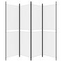 Vierfach-Panel-Raumteiler aus weißem Stoff, 200x180 cm. von , Raumteiler - Ref: Foro24-350214, Preis: 43,51 €, Rabatt: %