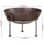 Iron brazier 55x55x38 cm by , Chimneys - Ref: Foro24-351638, Price: 92,86 €, Discount: %