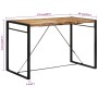 Massivholz-Barhockertisch aus rauem Mangoholz 175x90x110 cm von , Küchen- und Esstische - Ref: Foro24-351720, Preis: 277,99 €...