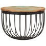 Solid recycled wood and steel coffee table Ø50x35 cm by , Coffee table - Ref: Foro24-352025, Price: 94,46 €, Discount: %