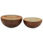 2 Beistelltische in Schalenform aus massivem recyceltem Holz von , Couchtisch - Ref: Foro24-352050, Preis: 124,48 €, Rabatt: %