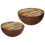 2 Beistelltische in Schalenform aus massivem recyceltem Holz von , Couchtisch - Ref: Foro24-352050, Preis: 124,48 €, Rabatt: %