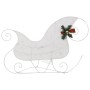 Weihnachtliche Dekoration mit Rentieren und weißem Garten-Schlitten mit 140 LEDs. von , Weihnachtsbeleuchtung - Ref: Foro24-3...