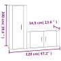 Set de muebles de TV 2 pzas madera contrachapada blanco brillo de , Muebles TV - Ref: Foro24-3188728, Precio: 110,07 €, Descu...