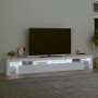 Mueble de TV con luces LED blanco 260x36,5x40 cm de , Muebles TV - Ref: Foro24-3152778, Precio: 182,56 €, Descuento: %