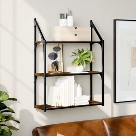 Wandregal aus braunem Eichenholz 60x21x78,5cm. von , Regale und Regale - Ref: Foro24-835453, Preis: 38,93 €, Rabatt: %