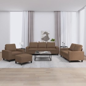 4-piece brown fabric sofa set by , Sofas - Ref: Foro24-3201877, Price: 803,11 €, Discount: %