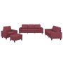 Viersitzer-Sofa-Set aus dunkelrotem Stoff von , Sofas - Ref: Foro24-3201880, Preis: 700,88 €, Rabatt: %