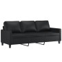 Juego de sofás con cojines 3 piezas cuero sintético negro de , Sofás - Ref: Foro24-3201423, Precio: 499,66 €, Descuento: %
