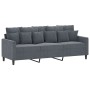 3-piece dark gray velvet sofa set with cushions by , Sofas - Ref: Foro24-3201681, Price: 632,58 €, Discount: %