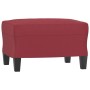 Sofagarnitur mit 3-teiligen Kissen aus künstlichem rotem Leder. von , Sofas - Ref: Foro24-3201932, Preis: 616,36 €, Rabatt: %