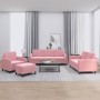 Juego de sofás 4 piezas terciopelo rosa de , Sofás - Ref: Foro24-3201947, Precio: 766,57 €, Descuento: %