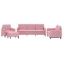 Juego de sofás 4 piezas terciopelo rosa de , Sofás - Ref: Foro24-3201947, Precio: 766,57 €, Descuento: %