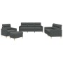 Sofagarnitur mit 4-teiligen dunkelgrauen Kissenstoffen. von , Sofas - Ref: Foro24-3201545, Preis: 633,91 €, Rabatt: %